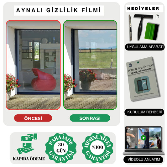 Arven Home® Aynalı Cam Filmi