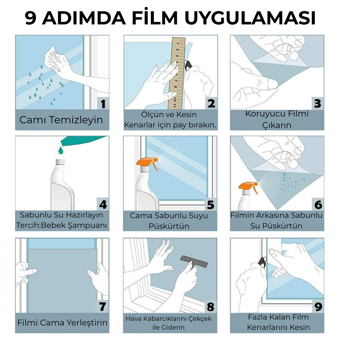 Arven Home® Aynalı Cam Filmi