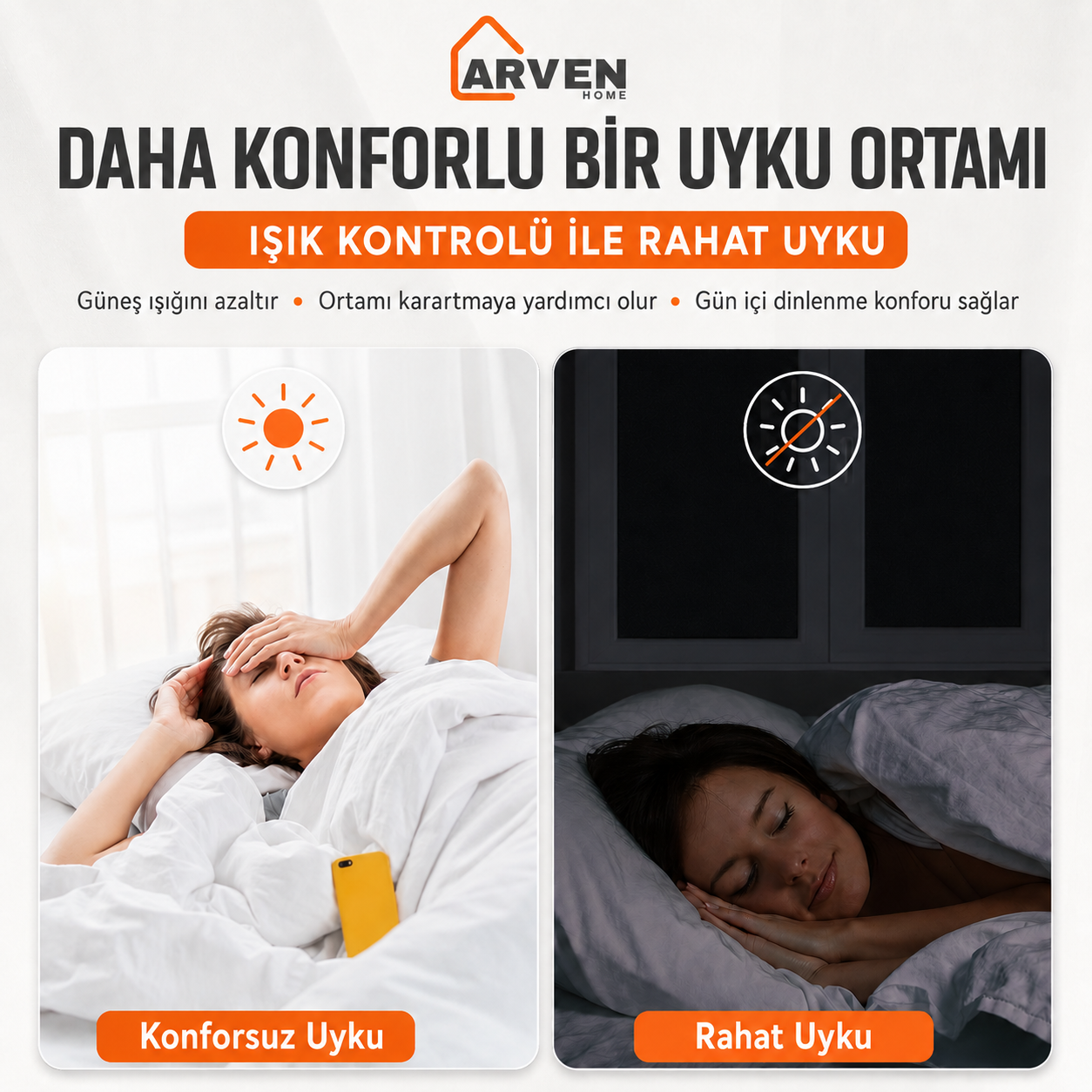 Arven Home Siyah Gizlilik Cam Filmi
